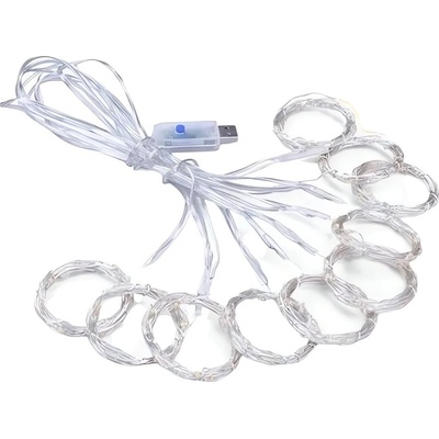 Foxter 2274 Vánoční světelný závěs USB LED IP65 dálkové ovládání teplá bílá 3 x 3 m