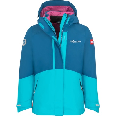 TROLLKIDS Детско 3-в-1 яке Trollkids Girl's Skanden 3in1 Jacket 3-in-1 jacket - Dark Turquoise / Madeira Blue / Bright Berry - размер 104 (EU) (703-2826-1013)