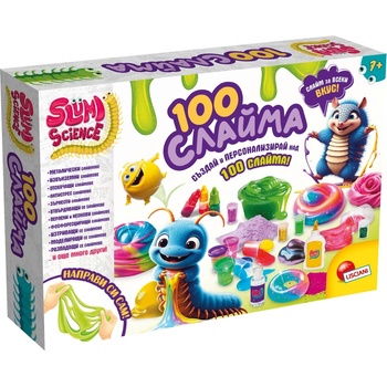 Lisciani Творчески комплект Lisciani - Slumi Science, Направи си сам 100 слайма (LIBG109982)