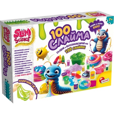 Lisciani Творчески комплект Lisciani - Slumi Science, Направи си сам 100 слайма (LIBG109982)