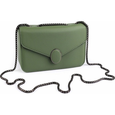 Dámska kabelka crossbody 20x12 cm fľašková zelená