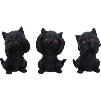 Image 1 of Nemesis Now Комплект статуетки Nemesis Now Adult: Humor - Three Wise Kitties, 8 cm (U5486T1)