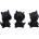 Nemesis Now Комплект статуетки Nemesis Now Adult: Humor - Three Wise Kitties, 8 cm (U5486T1)