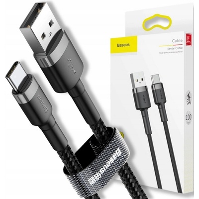 Baseus CATKLF-U09 Cafule USB / USB-C QC3.0, 2A, 3m, červený