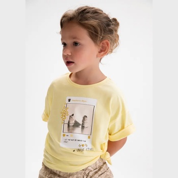 MAYORAL Тениска къс ръкав цвят Ванилия за мини момиче Mayoral