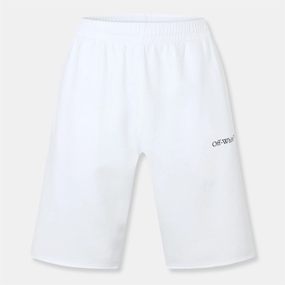 OFF WHITE Поларени къси панталони OFF WHITE Men's Fleece Shorts - White/Black