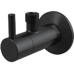 Alcaplast Ъглов спирателен кран с филтър 1/2"×3/8", черен-мат (arv001-black)