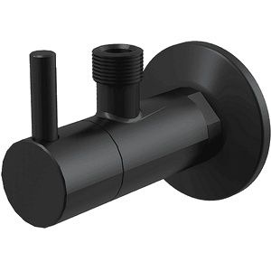 Alcaplast Ъглов спирателен кран с филтър 1/2"×3/8", черен-мат (arv001-black)