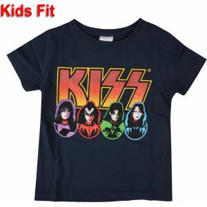 ROCK OFF детска тениска KISS - Logo Faces & Icons - NAVY - ROCK OFF - KISSTS14BN