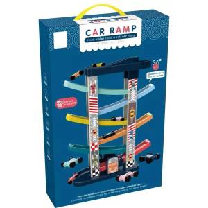 Man Yuk Toys Шестетажна автомобилна пързалка с колички - на унгарски език (868-87)