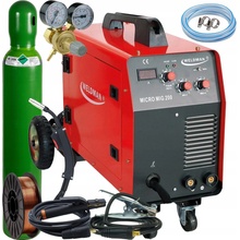 WELDMAN MIG 200A MMA 230V Set - Fľaša, Drôt, Reduktor, Flux