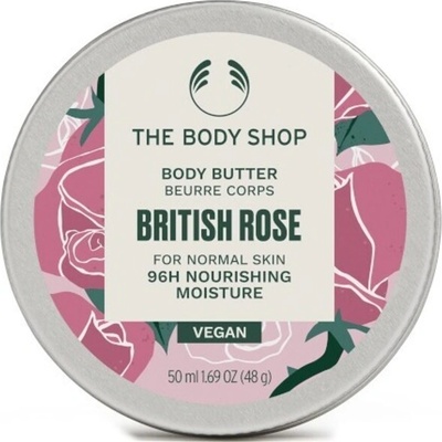 The Body Shop Body Butter Brirish Rose telové maslo s vyživujúcim účinkom 50 ml