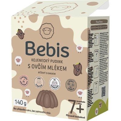 Bebis Kojenecký pudink s ovčím mlékem rýžový s kakaem 140 g