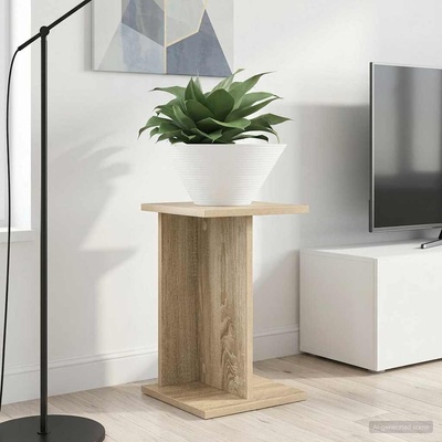 vidaXL Стойка за растения 2 бр. Дъб сонома 25 x 25, 5 x 40, 5 см (899679)