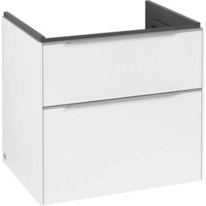 Villeroy & Boch Subway 3.0 - Шкафче за умивалник 62x58x48 см, 2 чекмеджета, бял C576L0VF (C576L0VF)