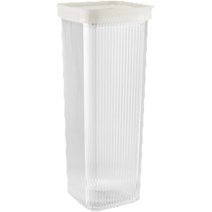 HORECANO HOME-Кутия за съхранение квадратна КРЕМ 2150ml 11.3x11.3x29.2cm (32109C) (017439)
