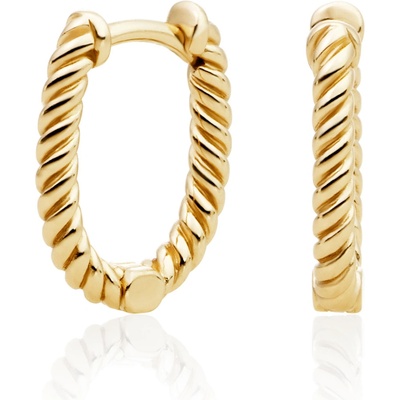 Sparkling Jewels Slušivé pozlacené náušnice EAG21