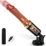 SuperLove Fuck Machine Thrusting & Vibrating Realistic Dildo & Remote Control Skin