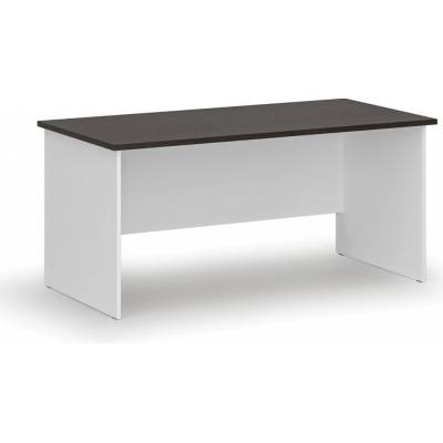 PRIMO Kancelársky písací stôl rovný WHITE, 1600 x 800 mm, biela/wenge