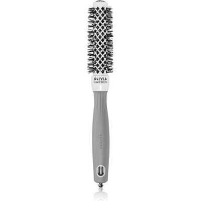 Olivia Garden Expert Shine Wavy Bristles White&Grey kefa na vlasy průměr 20 mm
