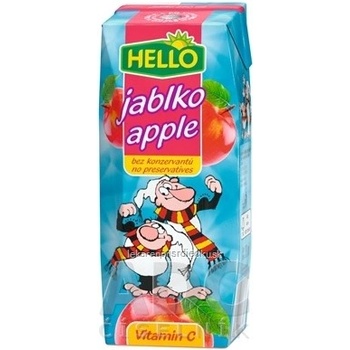 Hello mini džus ovocný nápoj príchuť jablko 250 ml
