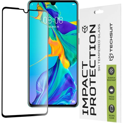 Techsuit Протектор за Huawei P30 - 111D Full Cover / Full Glue Glass - черен