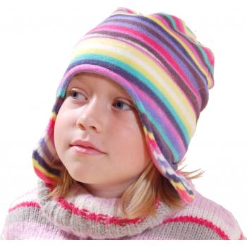 Pidilidi čepice dívčí fleecová proužky