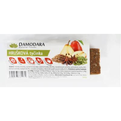 Damodara Ovocná tyčinka hrušková s badyánem 50 g