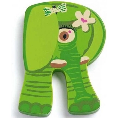 DJECO - Дървена буква R - слонче DD04857
