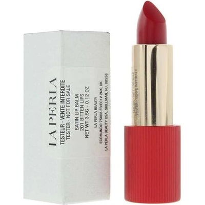 La Perla Satin Lips 201 Bitten Lips балсам за устни тестер червен нюанс 3.5 гр
