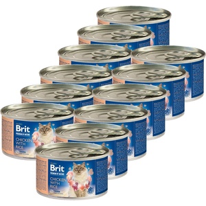 Brit Premium Котка Пиле с Ориз 12 x 200 г