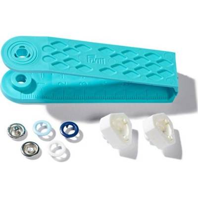 Knoflík stiskací JERSEY 8 mm PRYM LOVE světle a tmavě modrá a bílá