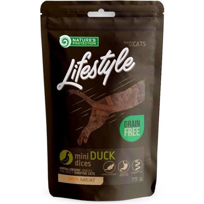 Nature's Protection Cat snack Lifestyle mini kačica plátky 75 g