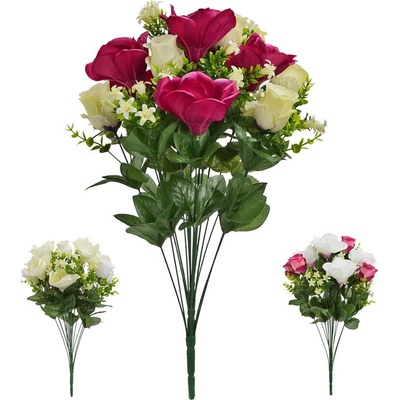 KYTICA RUŽA MAGNOLIA MARGAR. x18 MIX 3F 60cm CER,PINK,CREAM