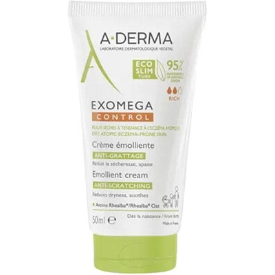 A-Derma Exomega Control Emollient Cream telový krém pre veľmi suchú citlivú a atopickú pokožku 50 ml
