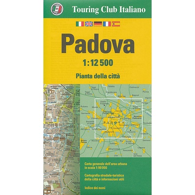 Touring Club Italiano vydavatelství plán Padova 1:12,5 t.