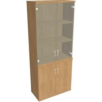 Office Pro Hobis skriňa policová dverová - S 5 80 12, dub