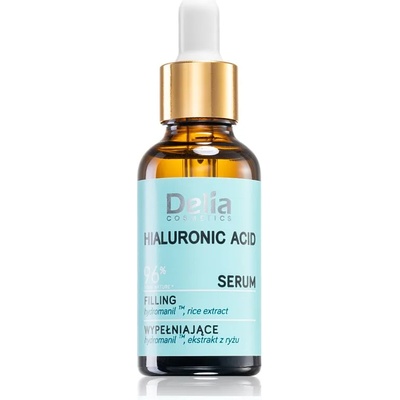 Delia Cosmetics Hyaluronic Acid запълващ серум за лице, врат и деколкте 30ml