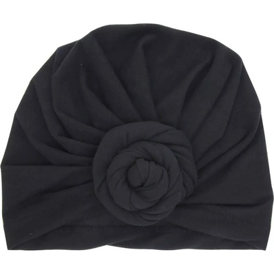 Detská turbanová čiapka čierna