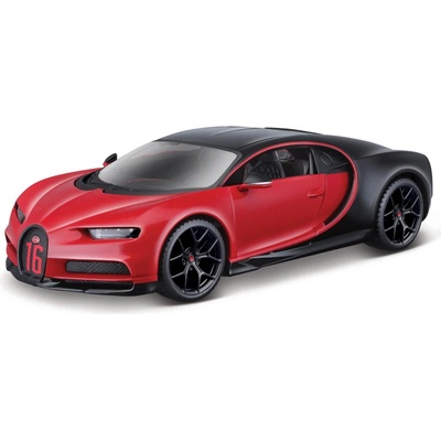 Bburago - Auta HOBBY Bugatti Chiron Sport červeno-černé 1:32