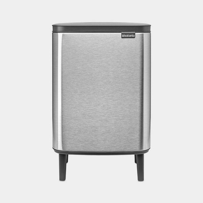 Brabantia 12 л кош за смет в цвят матиран инокс Brabantia от серия Bo Hi (1006650)