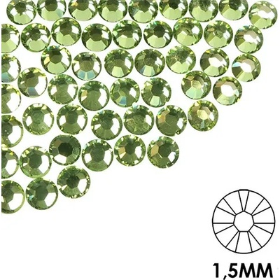 IngiNails Ozdobné kamienky na nechty 1,5 mm zelené 50 ks