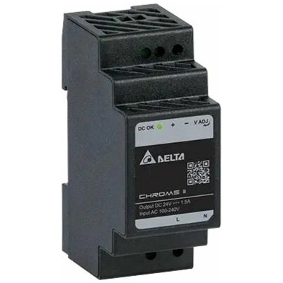 Delta Chrome II spínaný zdroj na DIN lištu 12V / 24V - 12V, 30W