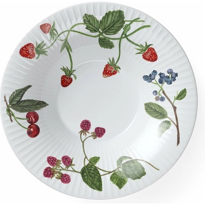Tanier na polievku HAMMERSHOI SUMMER - SUMMER BERRIES 21 cm, biela, porcelán, Kähler