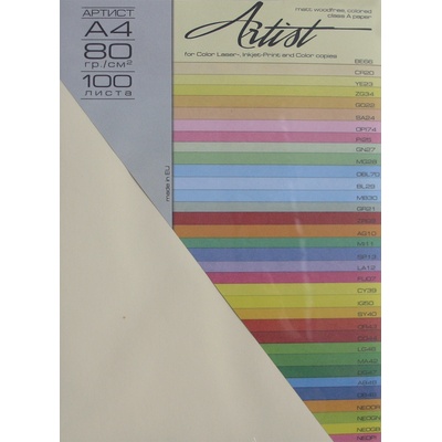 Artist color Копирна хартия Artist Color А4 80g, 4х25л. пастел (20706-А)