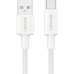 USAMS Кабел за данни USAMS U90 USB - Type-C, 100 см, БЯЛ SJ761USB01 (SJ761USB01)