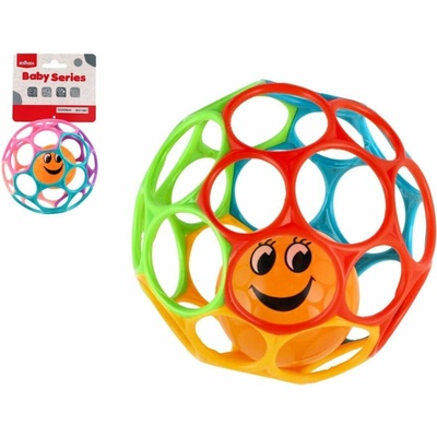 Teddies Míček s chrastítkem mačkací měkký plast 12cm