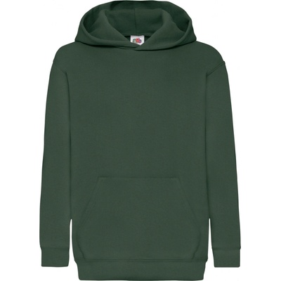 Fruit of the Loom Detská Mikina s kapucňou 62-043-0 Bottle Green