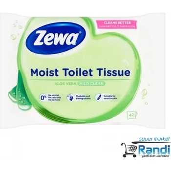 Image 1 of Влажна тоалетна хартия Zewa Aloe Vera 42бр