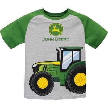 Tričko dětské John Deere šedo-zelené